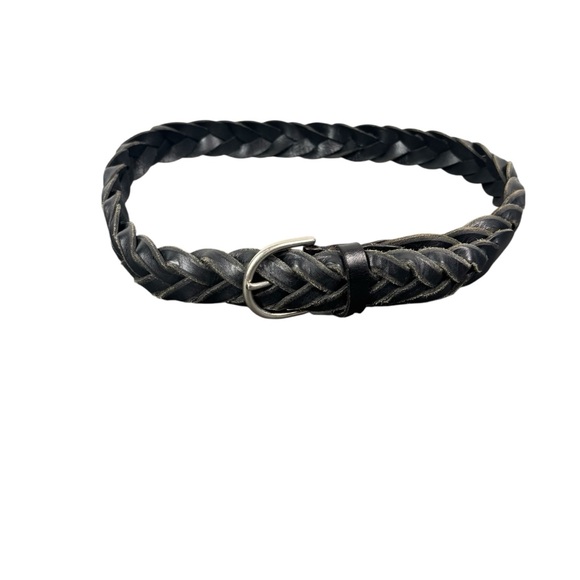 Tommy Bahama Men’s Belt Braided Black Leather Size 36 - Picture 1 of 6